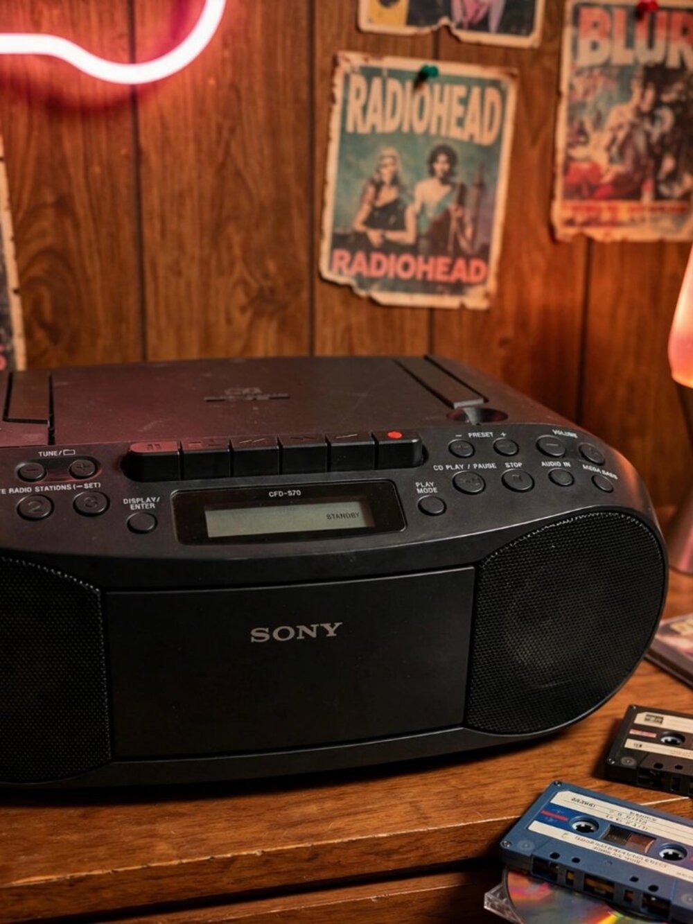 Sony CFD-S70 Portable Boombox Radio Cassette - CD Player Not Working